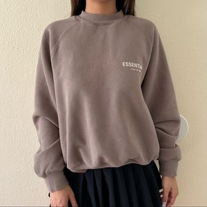Essentials Taupe Cotton Sweatshirt